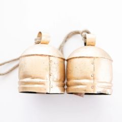 Hanging Rustic Metal Bell 7 Inch Set of 2