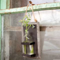 Hanging Sheet Metal Blackboard With Vase