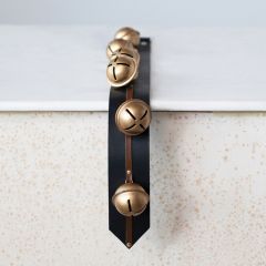 Hanging Sleigh Bells On Black Leather Belt