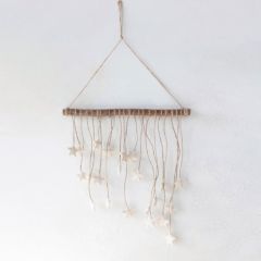 Hanging Stars Wood and Jute Wall Decor