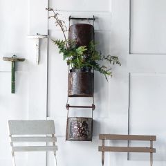 Hanging Trio of Vintage Water Cans