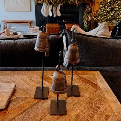 Hanging Vintage Metal Bell Set of 3