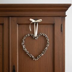 Hanging Wire Heart with Pearl Accents