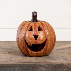 Happy Big Mouth Decorative Pumpkin 8 Inch