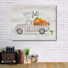 Happy Fall Vintage Truck Wood Pallet Wall Art