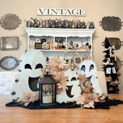 Happy Halloween Ghost Tabletop Decor Set of 3