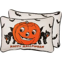 Happy Halloween Jack O Lantern Accent Pillow