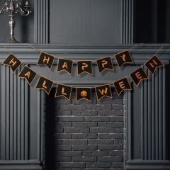 Happy Halloween Metal Pennant Banner