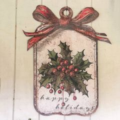 Happy Holidays Metal Dummy Board Sign