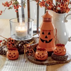 Happy Jack O Lantern Tea Light Holder
