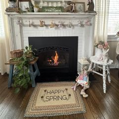 Happy Spring Braided Rug