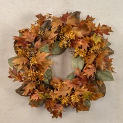 Harvest Bliss Mixed Leaf Wreath