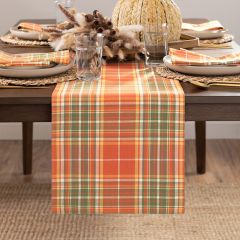 Harvest Happenings Plaid Table Runner