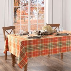 Harvest Happenings Plaid Tablecloth