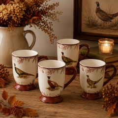 Harvest Hunt Assorted Pheasant Mug Set of 4