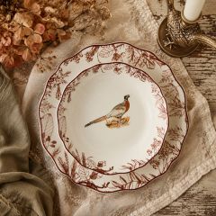 Harvest Hunt Assorted Pheasant Soup Bowl Set of 4