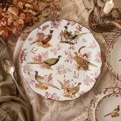 Harvest Hunt Round Pheasant Serving Platter