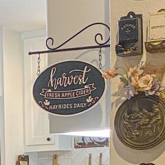 Harvest Oval Metal Bracket Sign