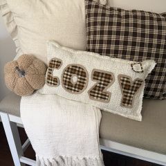 Harvest Plaid Cozy Accent Pillow