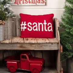 Hashtag Santa Rectangle Throw Pillow