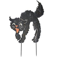 Haunted Grove Black Cat Garden Stake