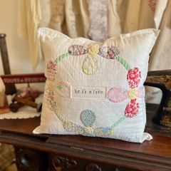 He Is Risen Vintage Quilt Accent Pillow