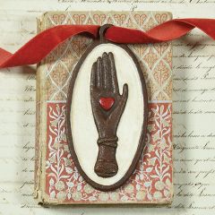 Heart In Hand Cast Iron Plaque
