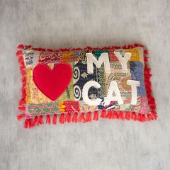 Heart My Cat Throw Pillow