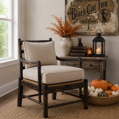 Hearthside Manor Cushioned Ladderback Accent Chair