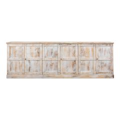 Heavily Distressed Long Buffet Cabinet