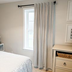 Heirloom Cottage Ticking Stripe Room Darkening Curtain Panel
