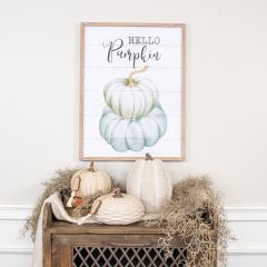 Hello Pumpkin Framed Wood Wall Decor