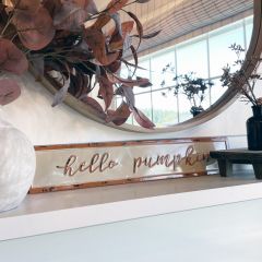 Hello Pumpkin Wall Sign