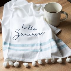 Hello Sunshine Striped Tea Towel Set of 3