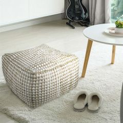 Hemp and Cotton Grand Square Pouf