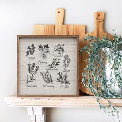 Herbs and Spices White Wall Art