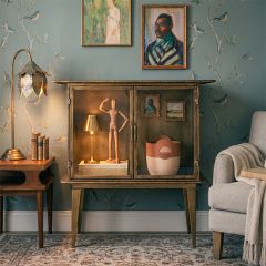 Heritage Brass Glass Door Display Cabinet