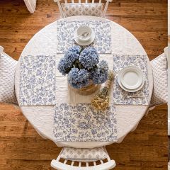 Heritage Farmhouse Blue Floral Placemats Set of 4
