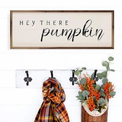 Hey There Pumpkin White Wall Art