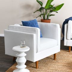 High Sided Modern Farmhouse Armchair