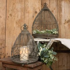 Hinged Metal Tabletop Cage Set of 2