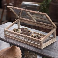 Hinged Wood Frame Glass Display Case