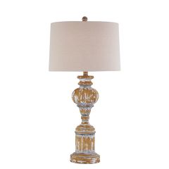 Hints of Blue Distressed Table Lamp