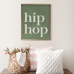 Hip Hop Green Framed Wall Sign