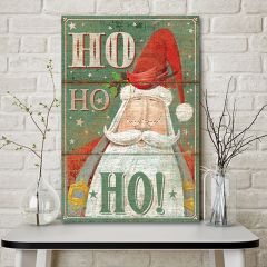 Ho Ho Ho Santa Canvas Wall Art