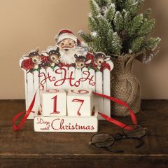 Ho Ho Ho Wood Block Christmas Countdown Set