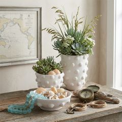 Hobnail Ceramic Planter and Bowl Collection