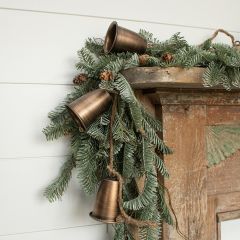 Holiday Bell Rustic Garland