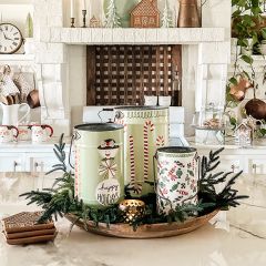 Holiday Buckets With Handles Set of 3