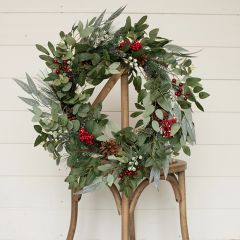 Holiday Charms Eucalyptus Wreath